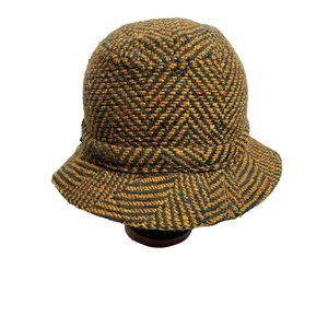 Vtg Jonathan Richard Men Tweed Walking Hat 100% Pure Wool Made In Ireland Sz M